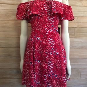 Strapless button up dress